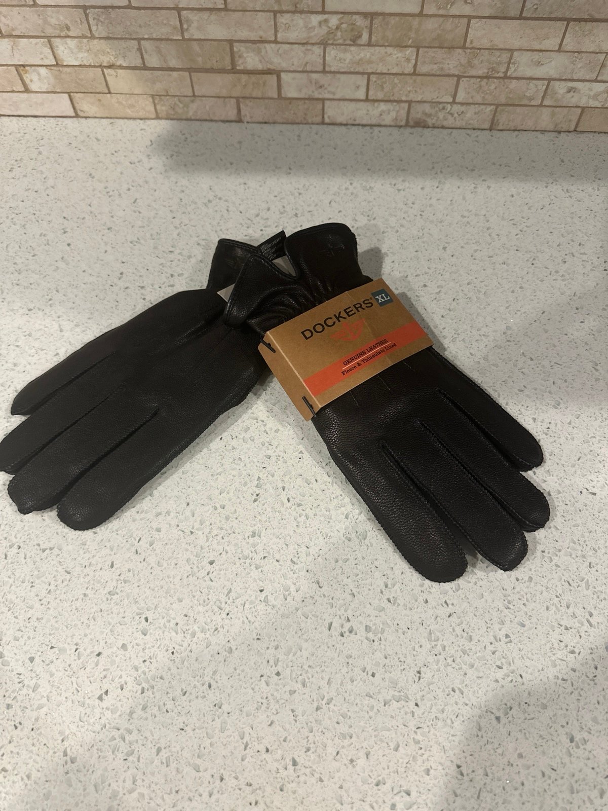 DOCKERS HERITAGE FIT MENS xL InteliTouch Maximum Warmth Genuine Leather Gloves