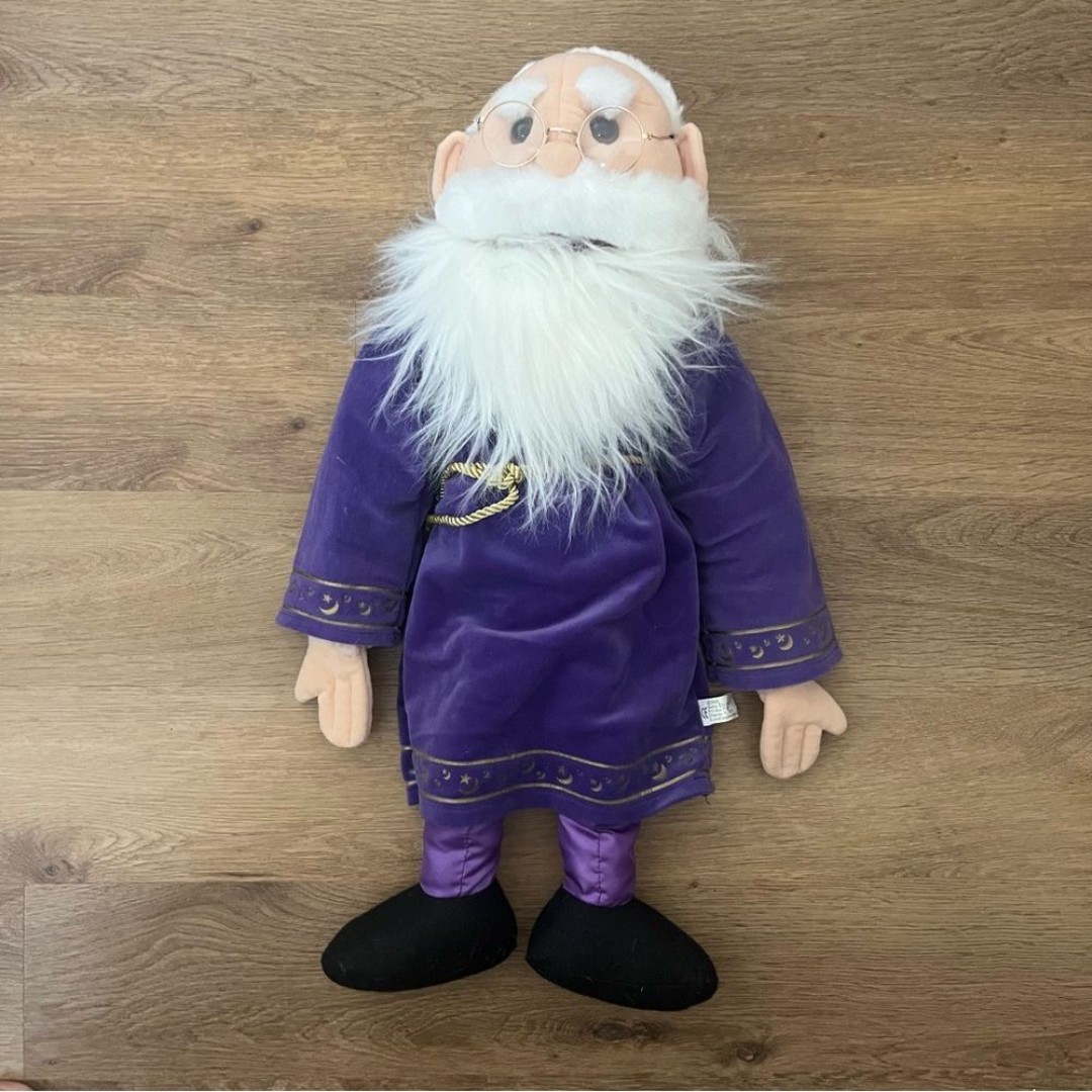 Rare Sunny & Co Toys WIZARD SORCERER Full Body Hand Puppet Plush Purple 34 2000