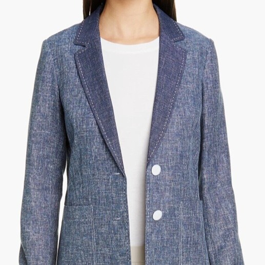 LAFAYETTE 148 NEW YORK VANGIE SUBLIME SPACE DYE COTTON JACKET SZ 8