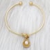 Pearl in Golden Clam Shell~ Oyster Scallop Seashell Mermaid Ocean Beach Bracelet
