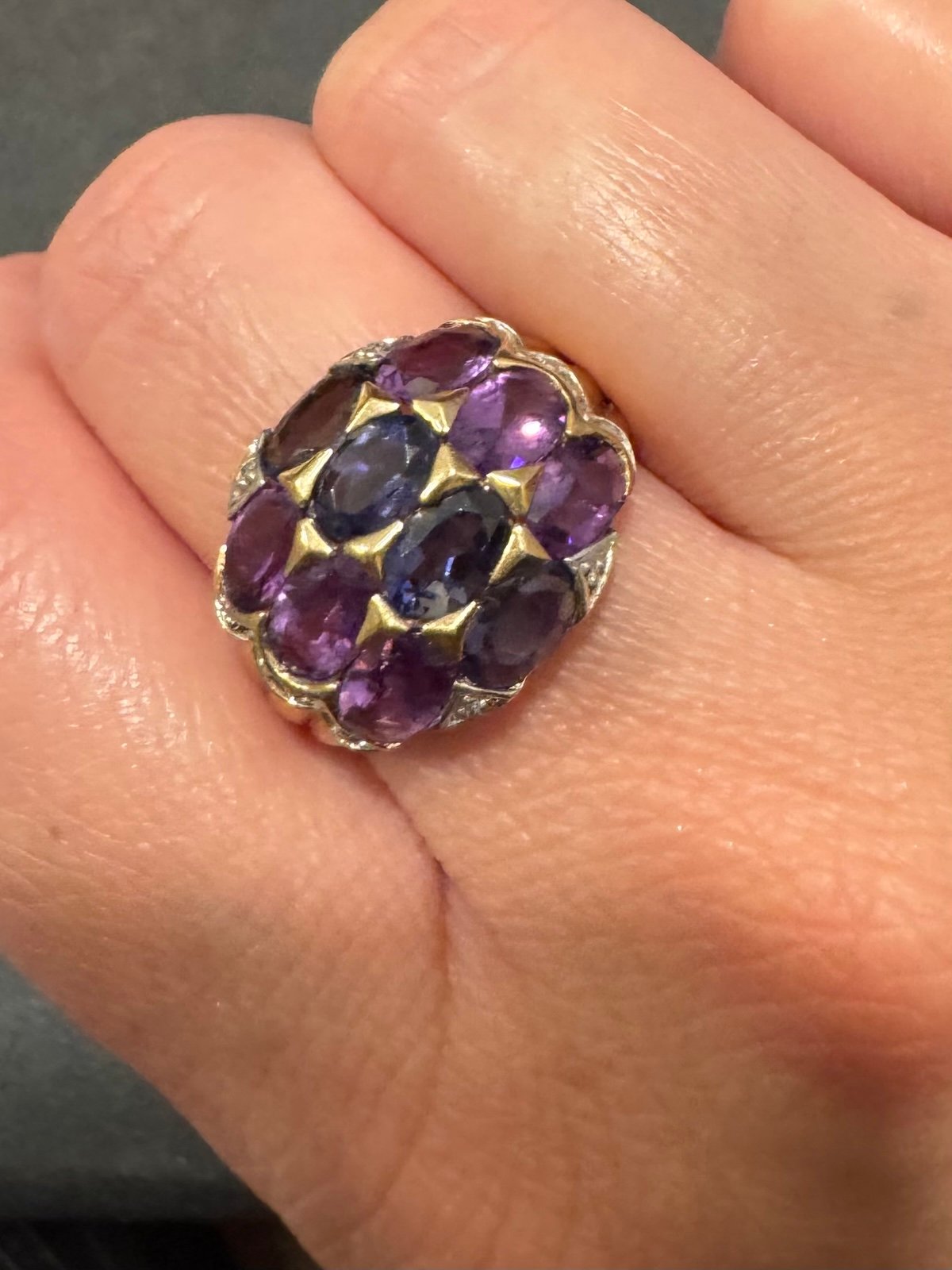 Vintage Amethyst & Iolite ring