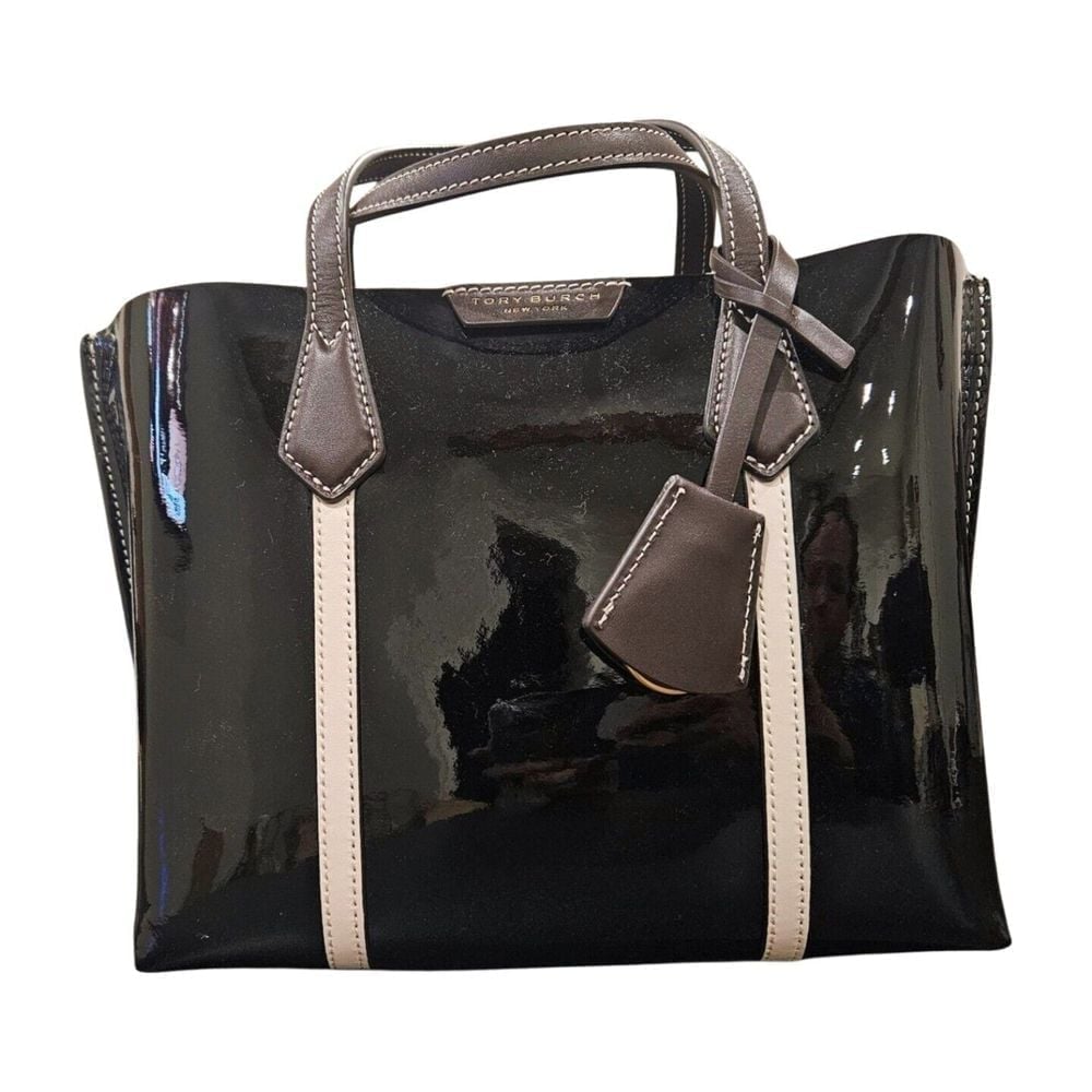 NWOT Tory Burch Perry Triple Compartment Patent Leather Small Tote Crossbody