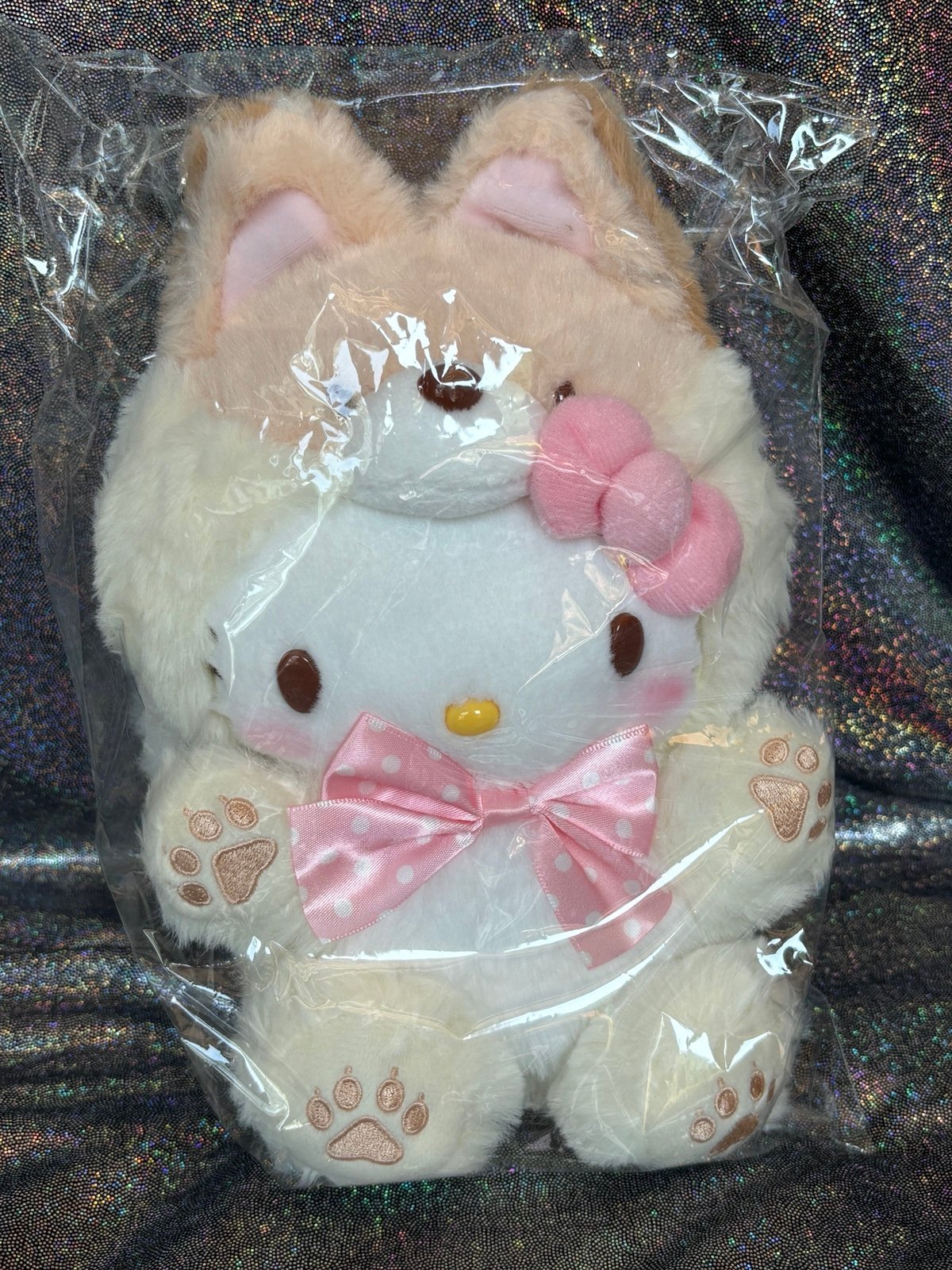 Sanrio Characters Hokkaido Limited Fox Costume Hello Kitty Plush VERY RARE