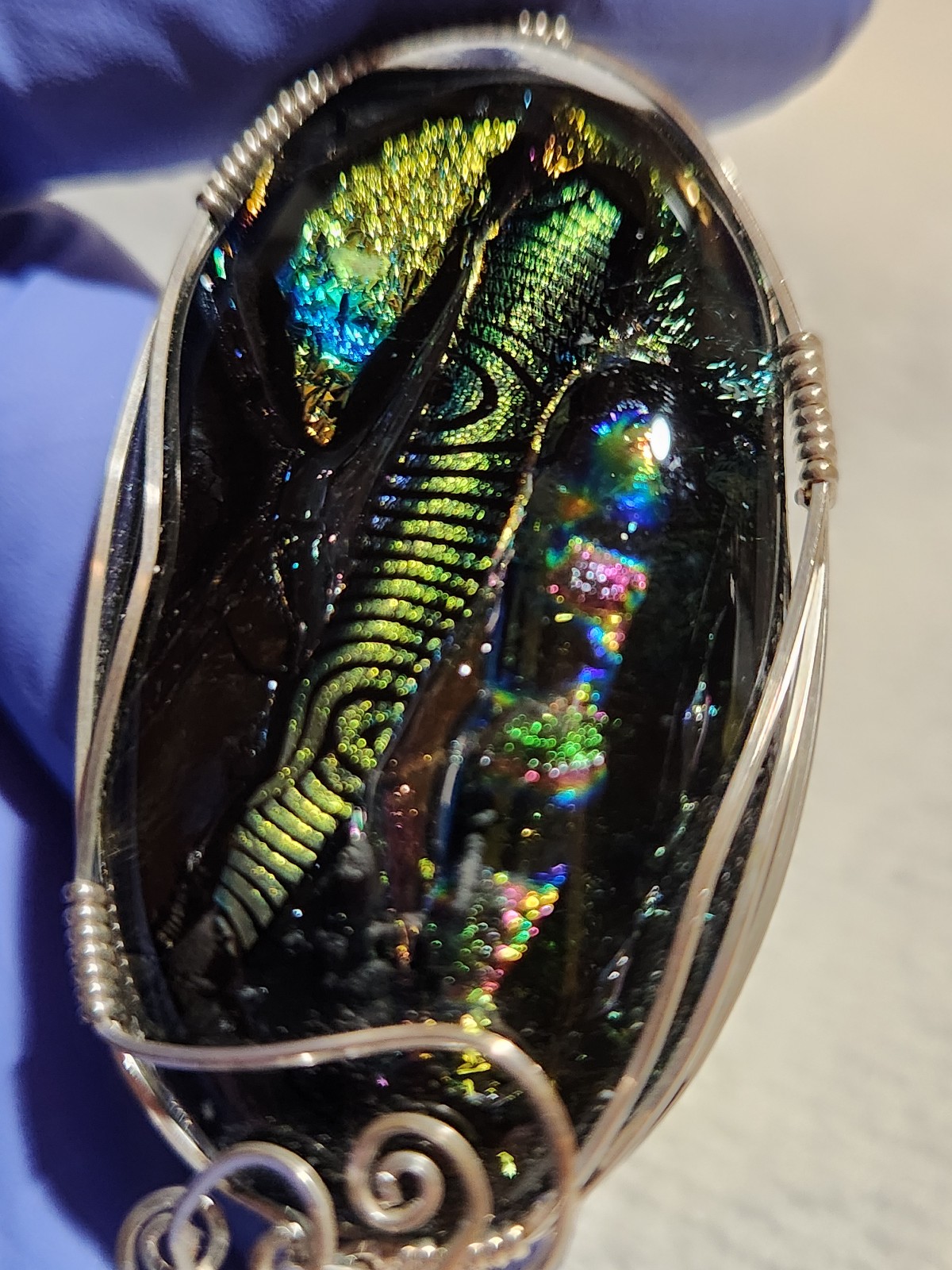 Handmade Glass Fused Pendant