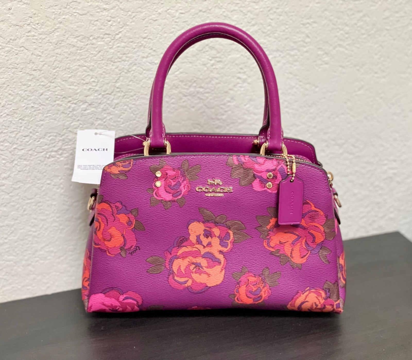 Coach Mini Lillie Carryall With Jumbo Floral Print