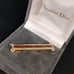 【Excellent Condition】Dior Dior Tie Pin CD Logo Gold Brown Woodgrain