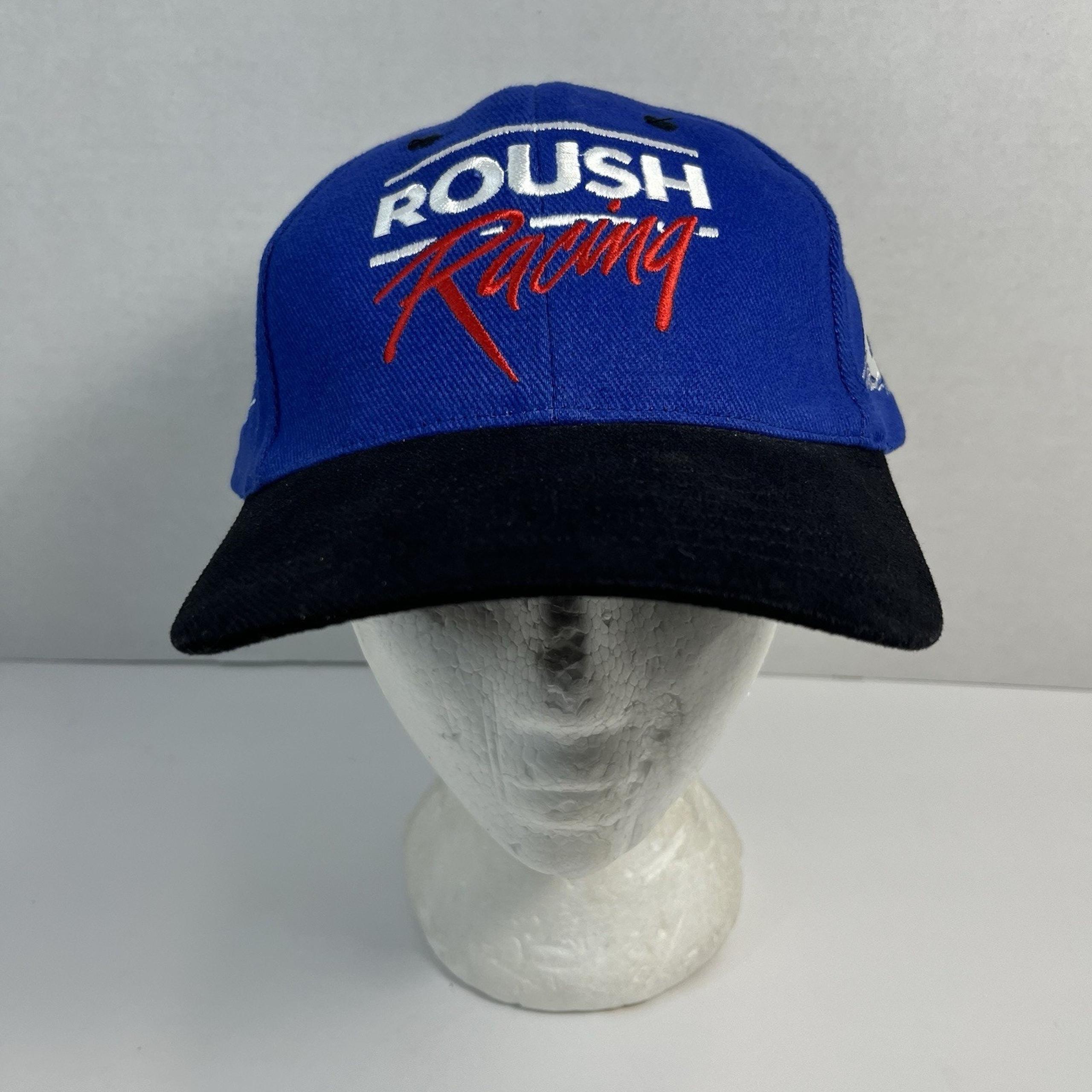 Roush Racing Team Hat Speedway Blues Embroidered Numbered Hat Logo Nascar 90s