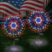 2 Pack Solar LED Garden Stake Lights, 180 LEDs Red White Blue Firework Lights
