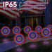2 Pack Solar LED Garden Stake Lights, 180 LEDs Red White Blue Firework Lights