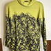 Lafayette 148 NY Women’s Sz S Citrus & Black 100% Cashmere Turtleneck Sweater