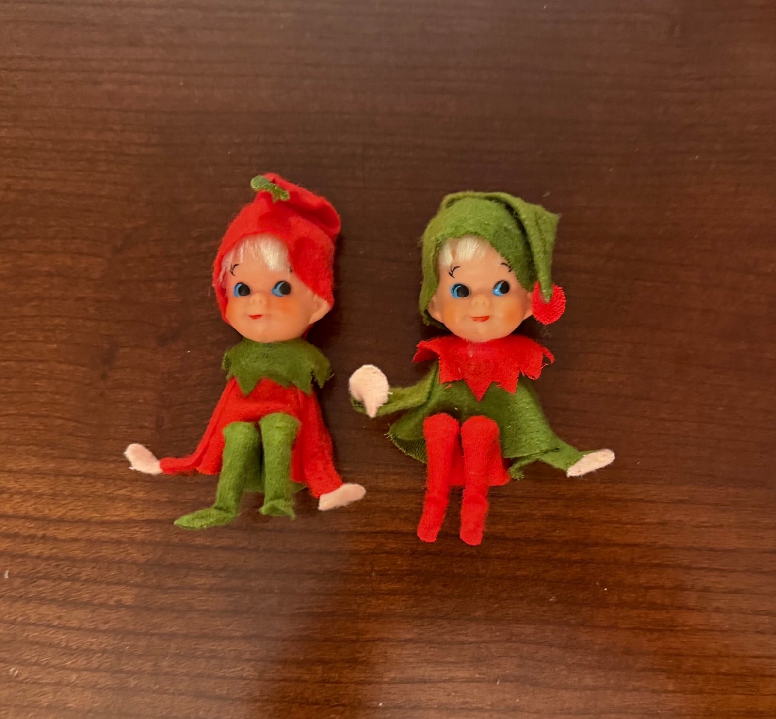 Vintage Christmas Pixie Elf Knee Hugger Japan Lot of 2