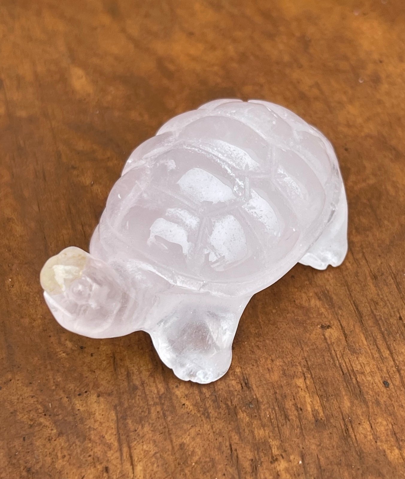 Star Rose Quartz Crystal Gem Turtle Tortoise Carving