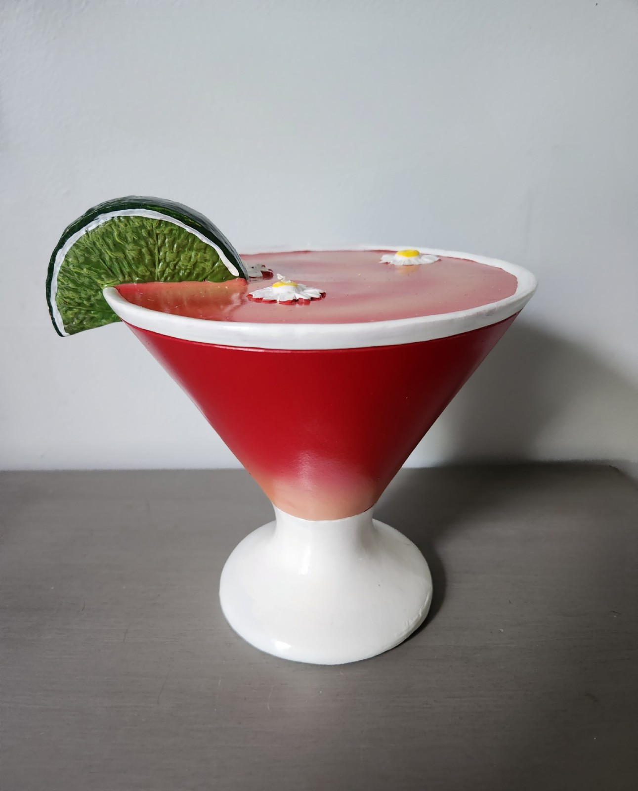Faux margarita tabletop decor