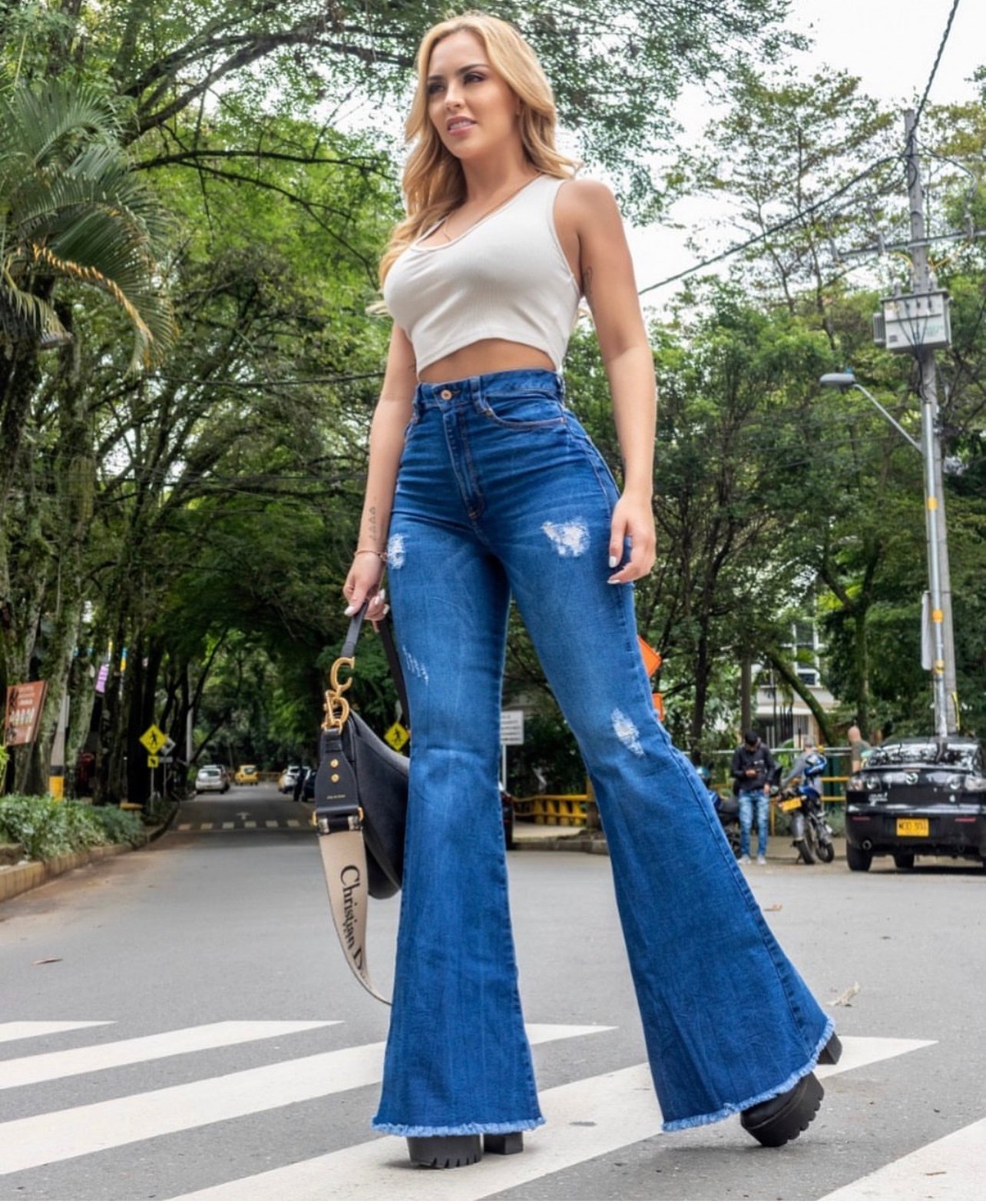 Women's Denim Jeans flare boots
