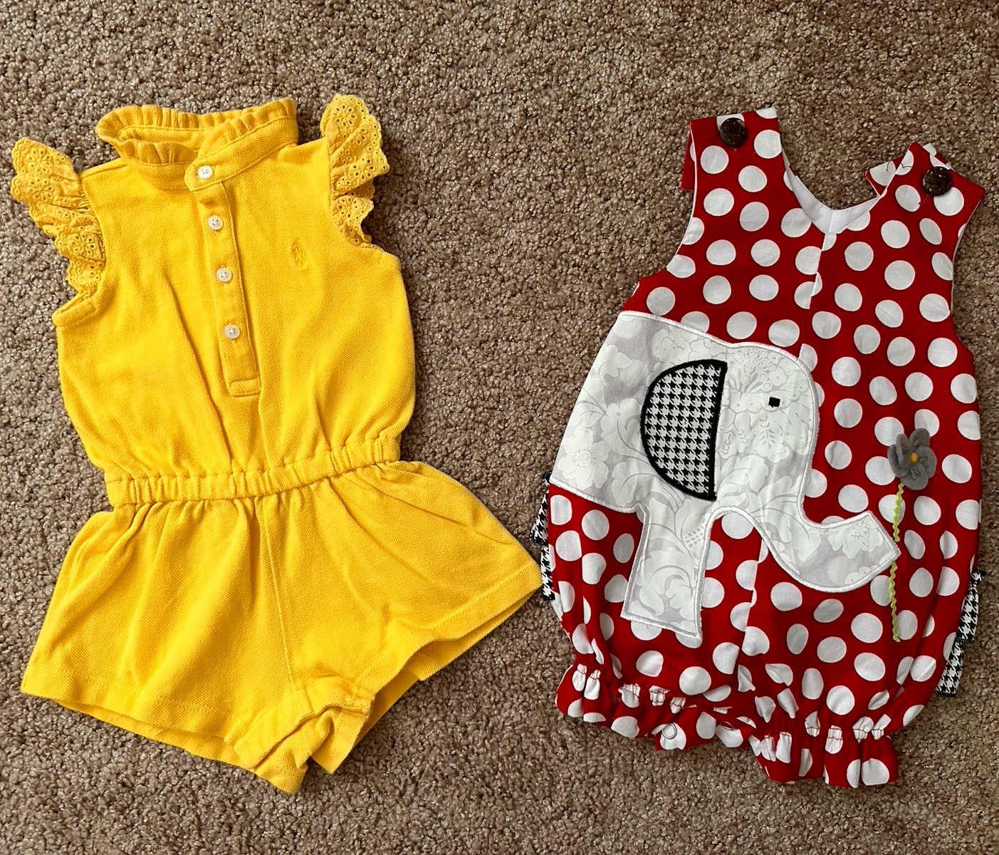 3m adorable baby girl  rompers bundle