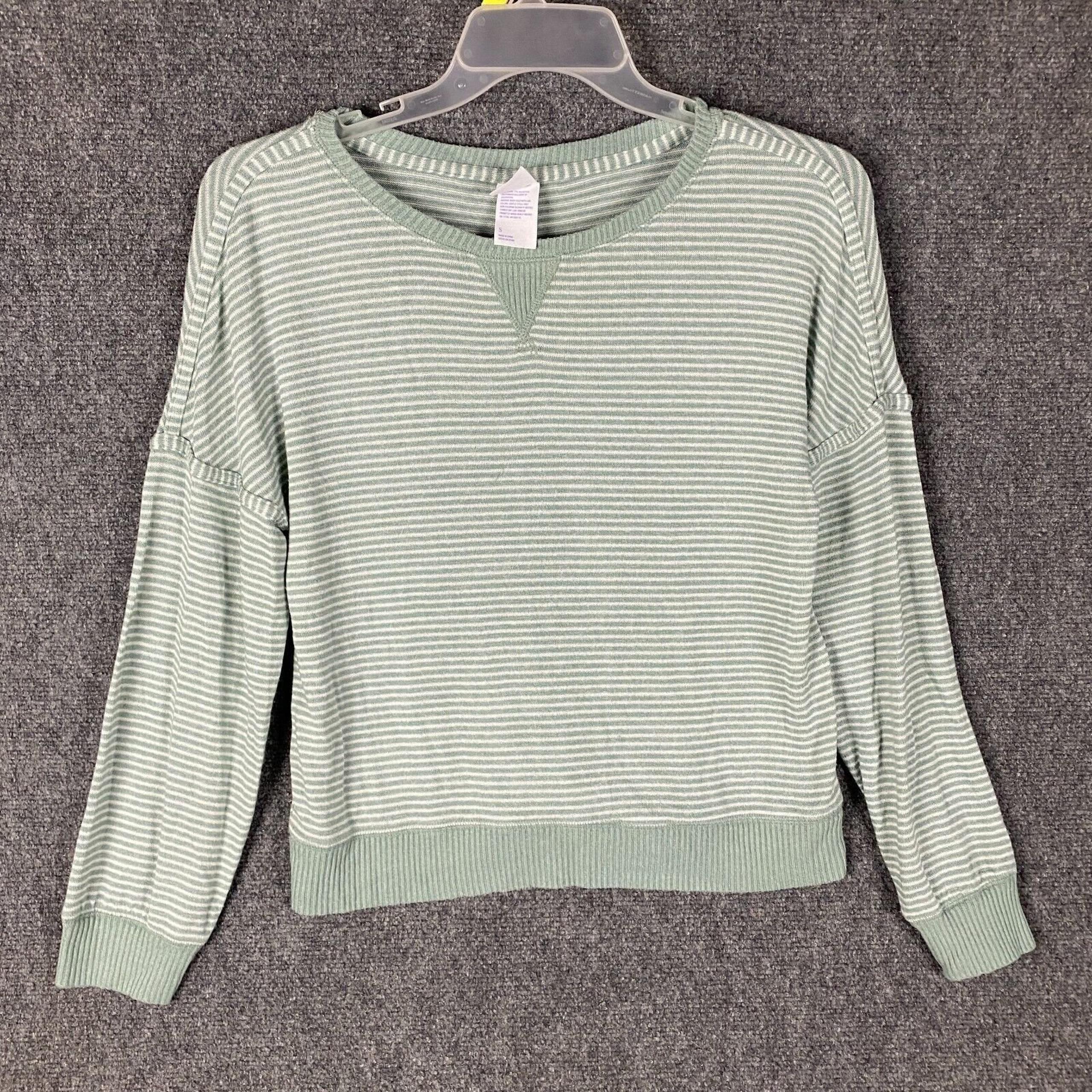 Stars Above Sleep Shirt Women's Small Striped Rayon Blend Adults Pullover S