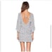 Eberjey Ruffled Tunic Beach Dress Size S/M Open Back White and Blue Long Sleeve