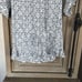 Eberjey Ruffled Tunic Beach Dress Size S/M Open Back White and Blue Long Sleeve