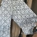 Eberjey Ruffled Tunic Beach Dress Size S/M Open Back White and Blue Long Sleeve