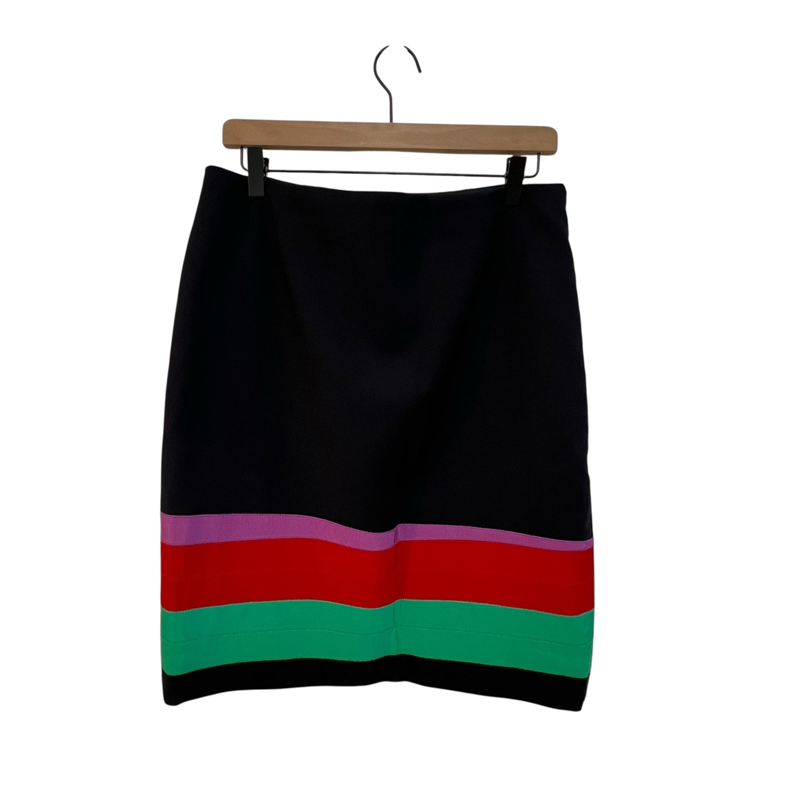 Carlisle Pink and Red Knee-Length Pencil Skirt