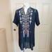 Johnny Was embroidered lightweight mini dress sz M