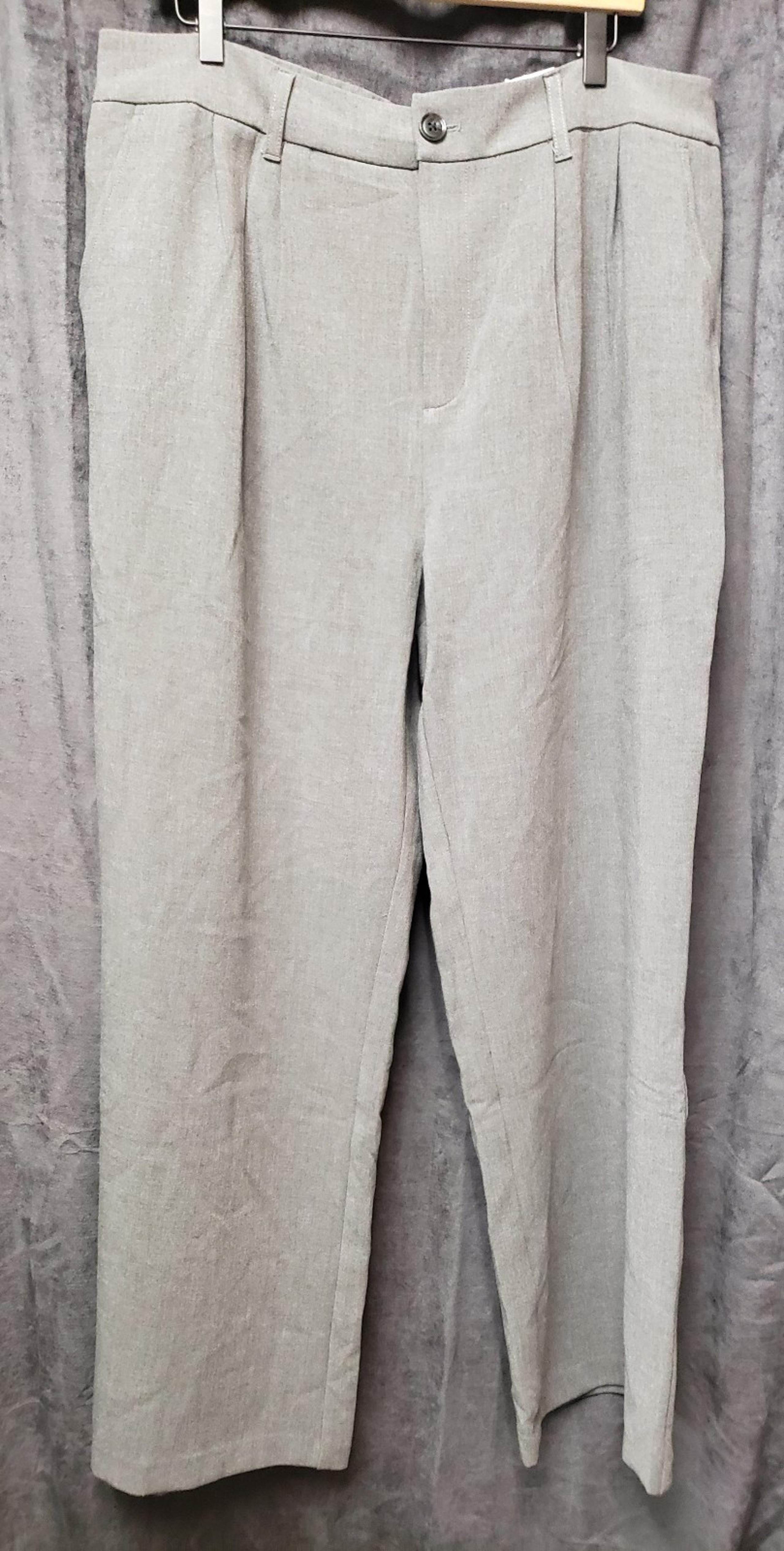 SO Sz 1X High-rise Wide Leg Gray Dress Pants NWT