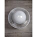 Vintage MCM Dome Ribbed Glass White Dome Ceiling Lamp Shade w/ Chrome Base