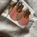 Kendra Scott Didi Rose Gold Statement In Blush Dichroic Glass Drop Earrings