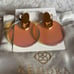 Kendra Scott Didi Rose Gold Statement In Blush Dichroic Glass Drop Earrings