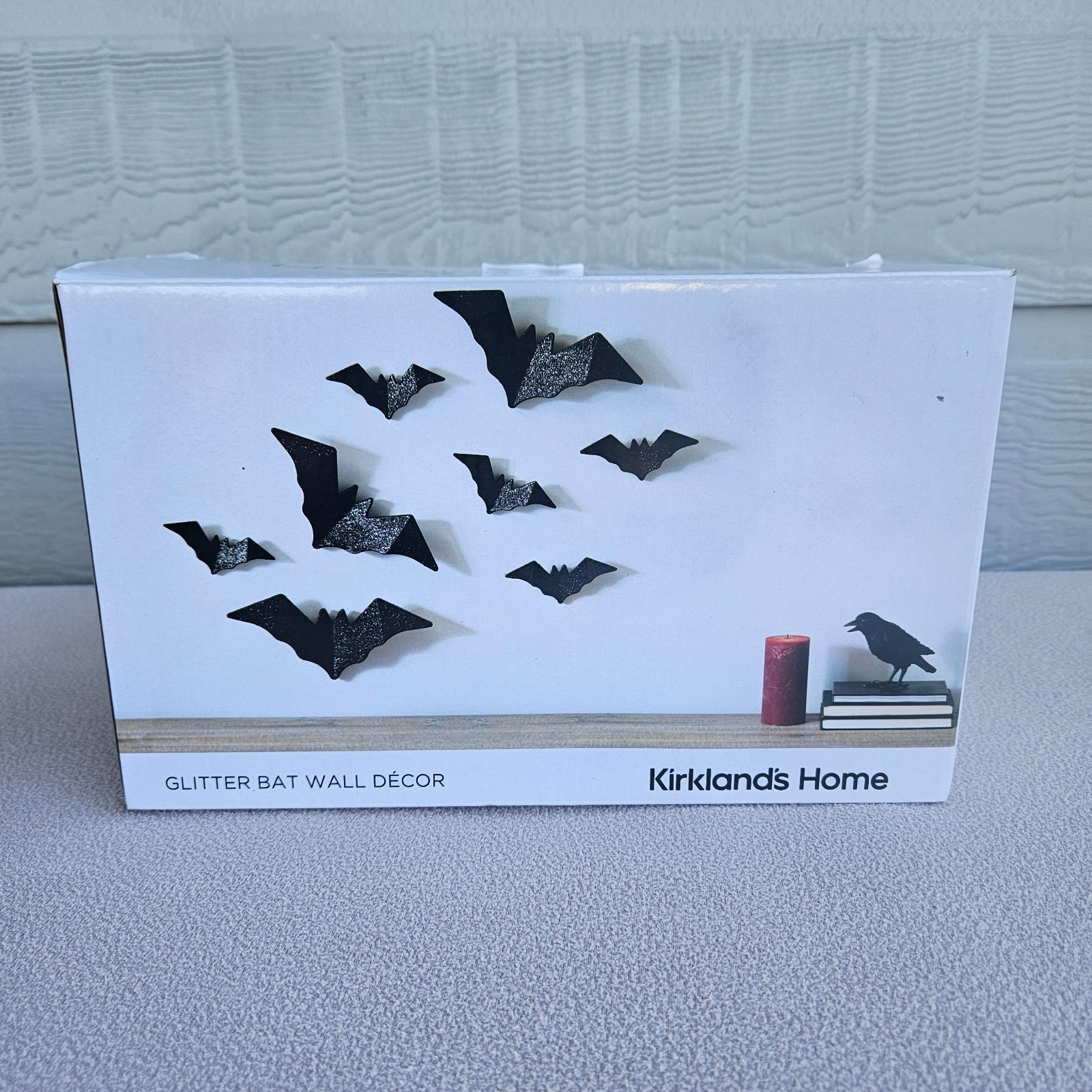 Kirkland's Home Glitter Bat Wall Decor Halloween Black Sparkle Set of 8 TikTok