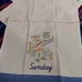 retro Southwest Embroidered Martha Stewart 7 days of the week Mexican kitchen