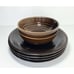 Oneida INFINITY CHOCOLATE, 4 Dinner Plates 10 3/4” & 2 Soup Bowls 7 1/8” Casual