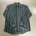 EUC Lacoste Button Up Front Blue Striped Long Sleeve Dress Shirt size Large / 44