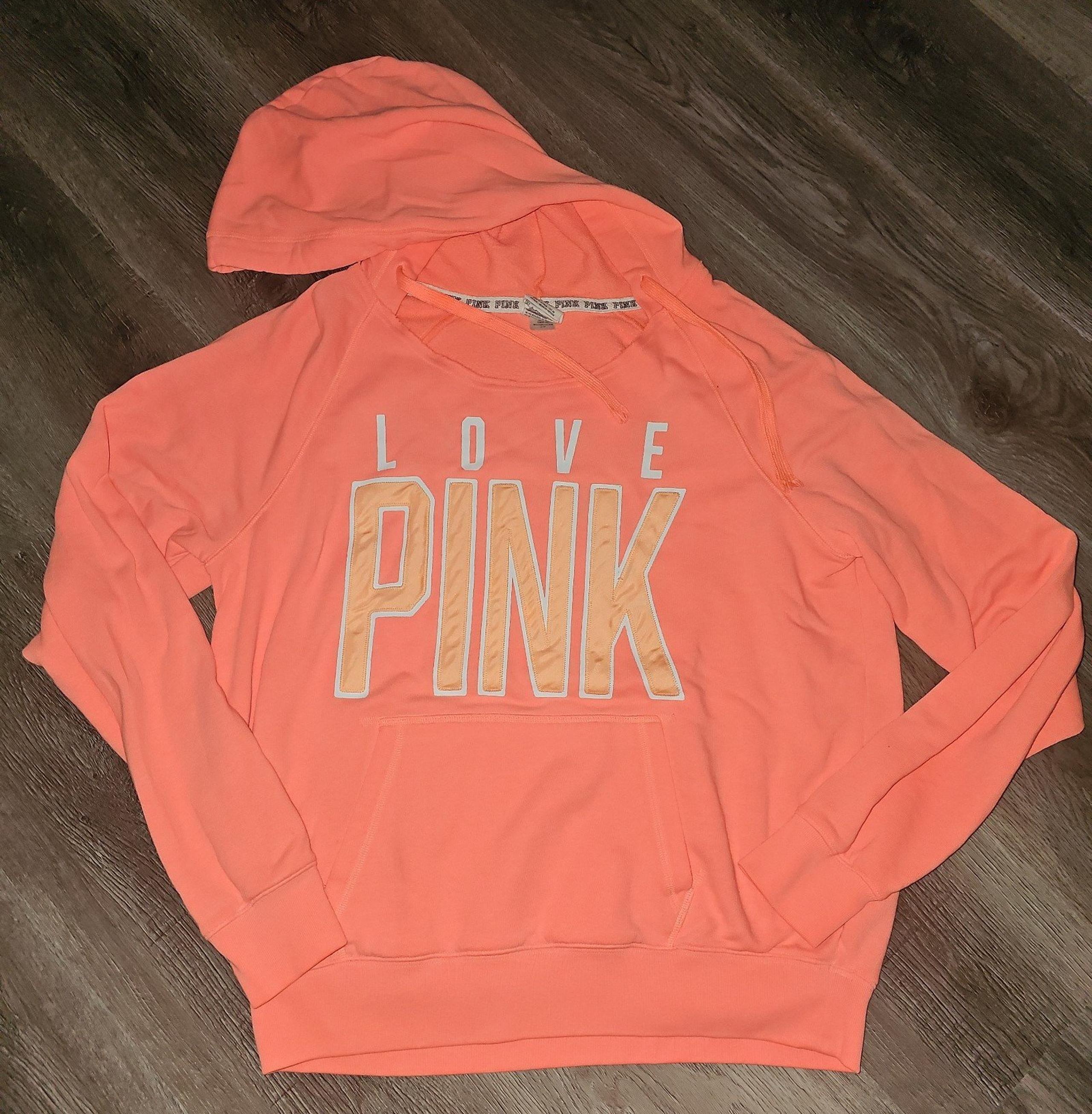 VS PINK Bright Orange Hoodie Women's Size Medium