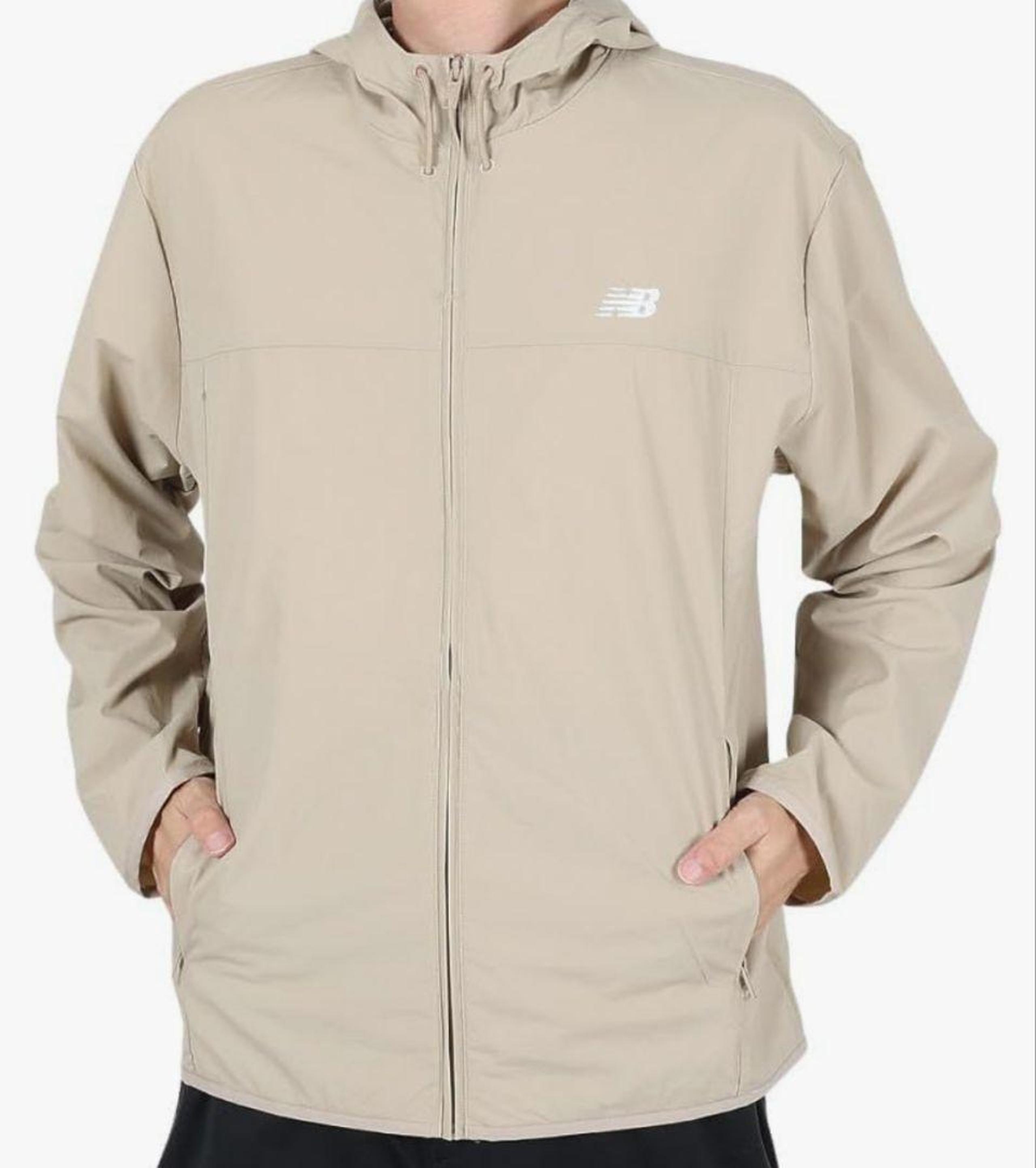 New Balance Men's Wind Jacket Breathable MJ41506 Beige M