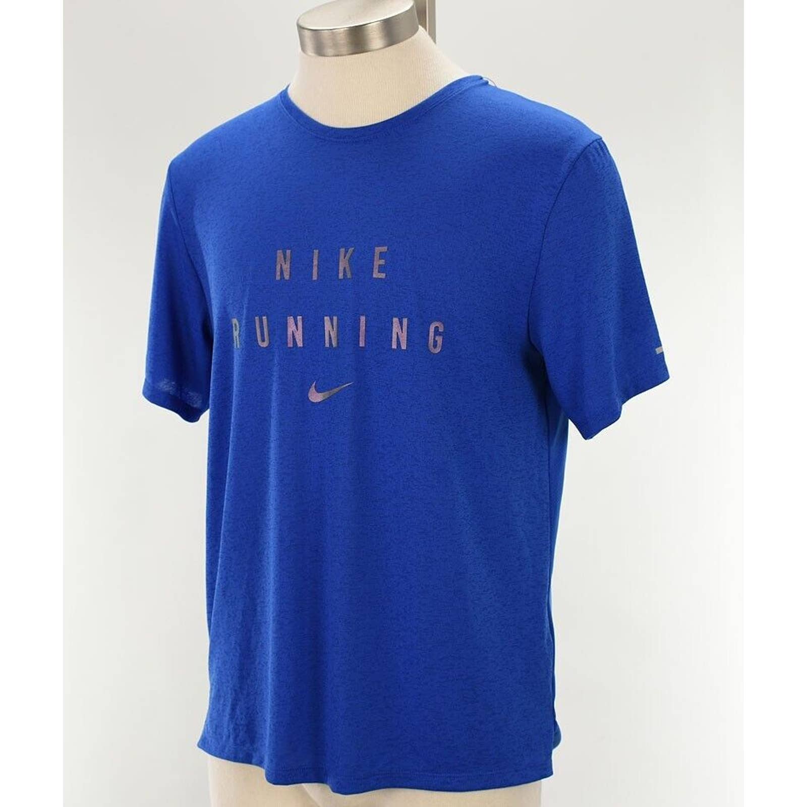 NIKE RUNNING Mens Game Royal Blue WILD RUN Short Sleeve T Shirt MEDIUM NWT