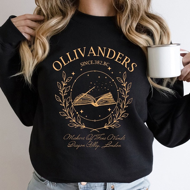 Wizard TShirts Ollivanders Wand Shop, Bookstore Sweatshirt