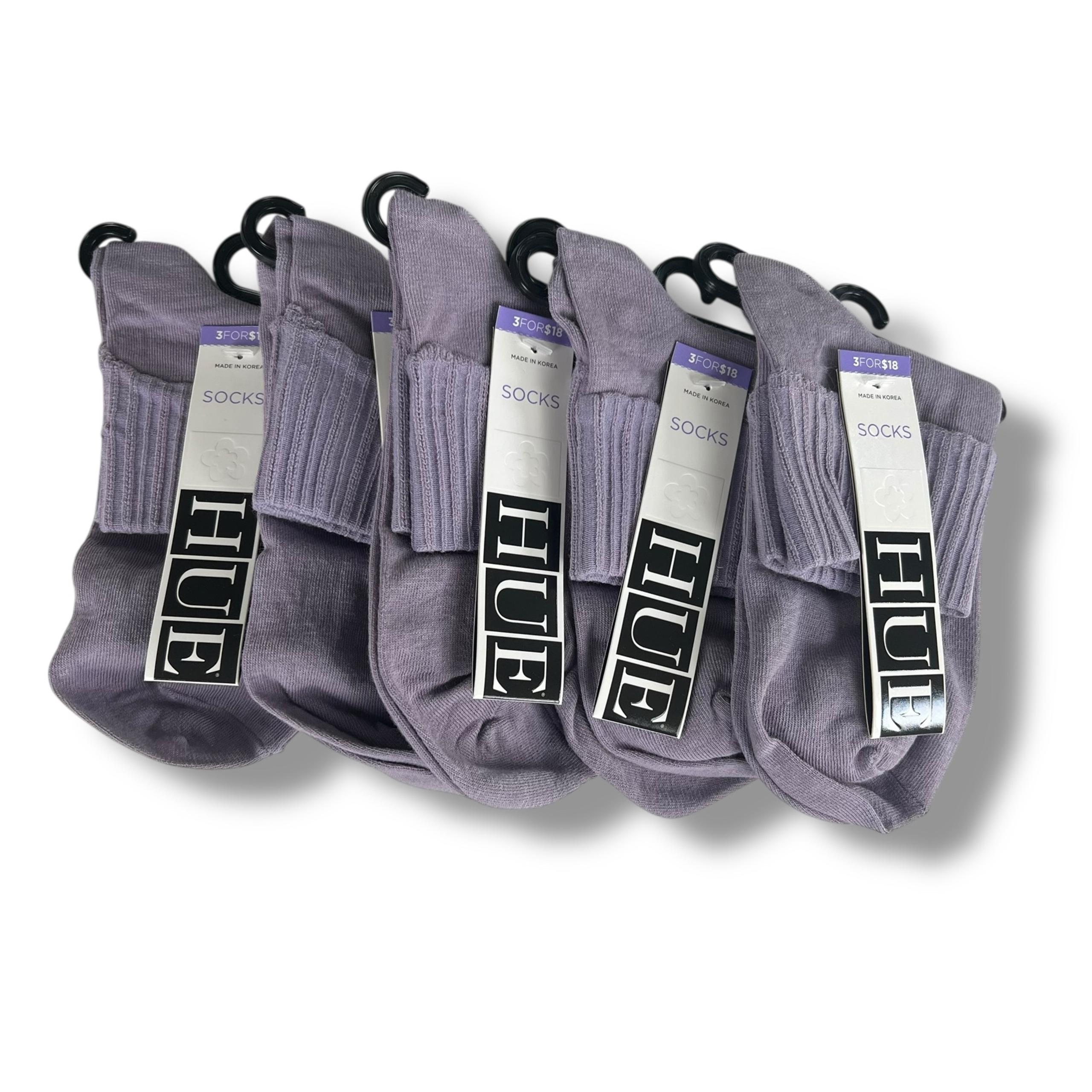 Women's Scalloped Turncuff Sock 5 Pair Pack Lilla Purple One Size