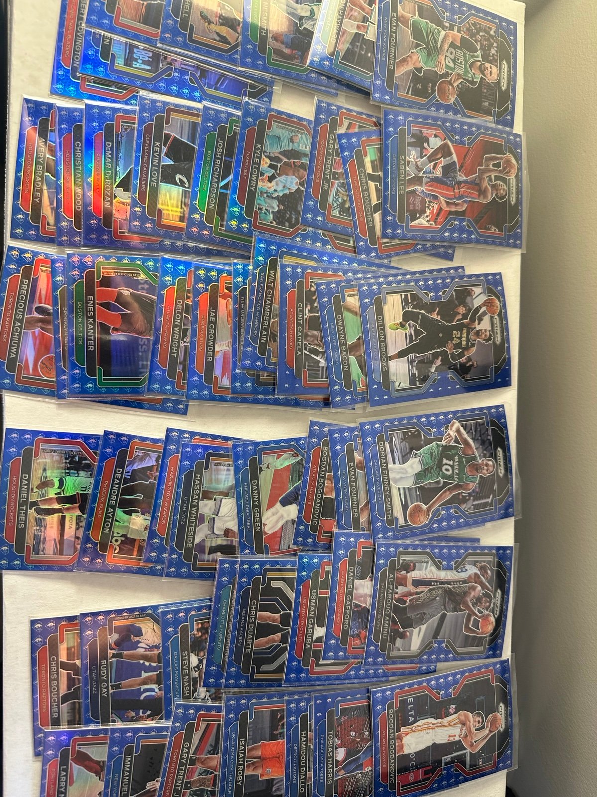 2021-2022 Prizm Blue Diamonds NBA 75th Anniversary 49 Card Lot NBA