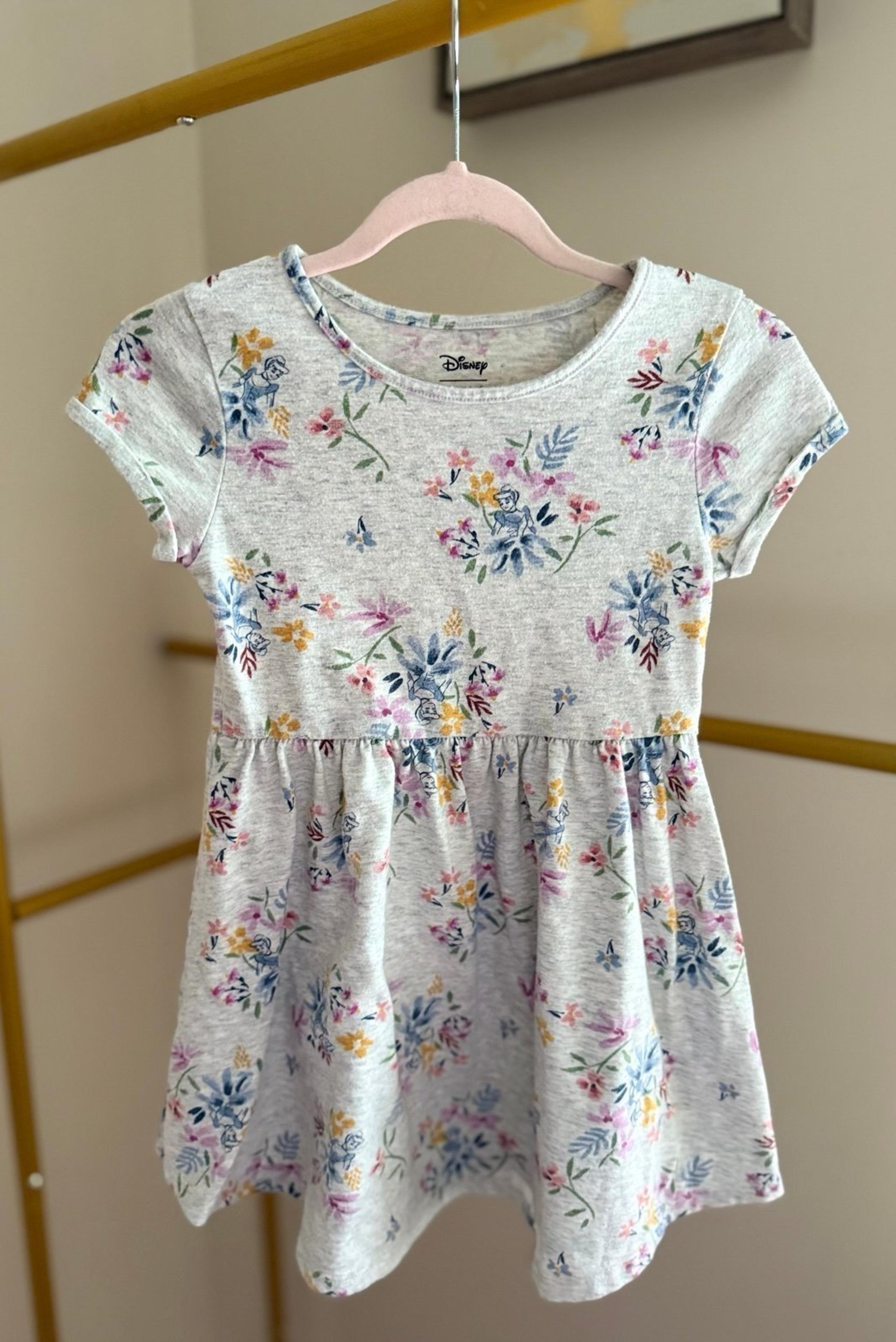 Disney Jumping Beans Princess Floral Dress – Cinderella Print, Girls 4T