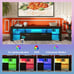 LED TV Stand for 55-75 Inch TV, Modern Entertainment Center with Large Storage