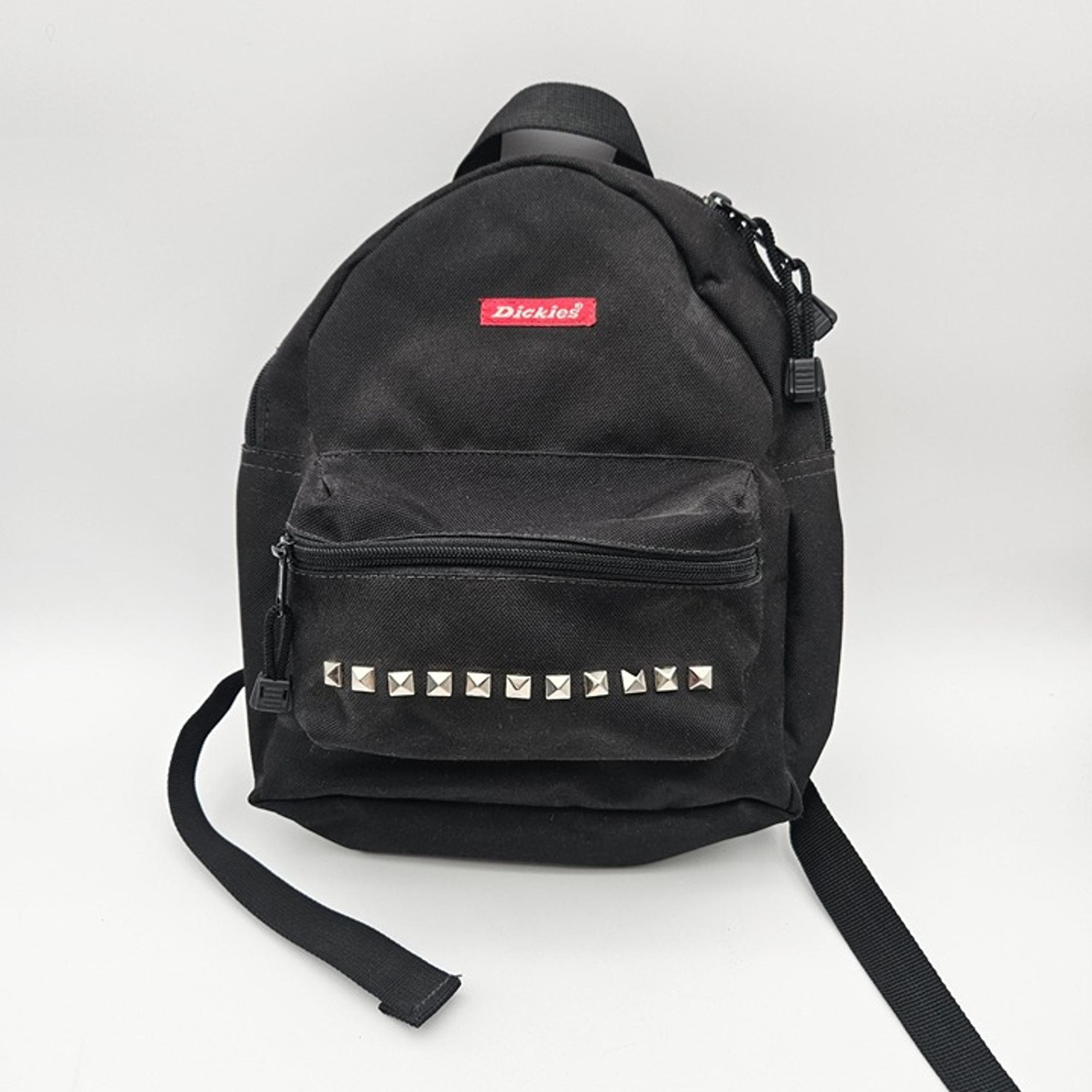 Dickies Small Black Silver Stud Trim Backpack Adjustable Straps