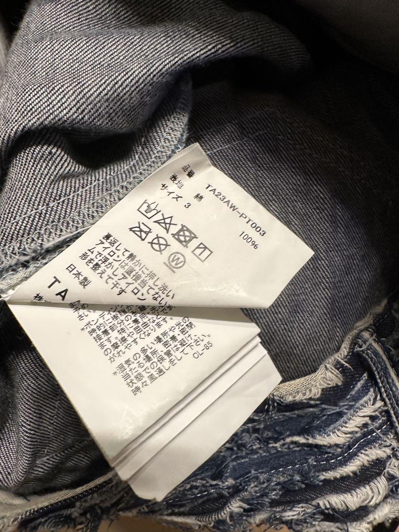 TAAKK 23 AW FRINGE DENIM PANTS
