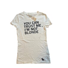 NWT Abercrombie & Fitch Vintage Y2K You Can Trust Me I'm Not Blonde Tee M RARE