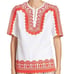 Tory burch Isla tunic white and red