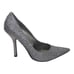Guess Cyrano2 Pointed Toe Stiletto Heel Pumps Metallic Silver Pewter Glitter 8.5