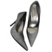 Guess Cyrano2 Pointed Toe Stiletto Heel Pumps Metallic Silver Pewter Glitter 8.5