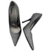 Guess Cyrano2 Pointed Toe Stiletto Heel Pumps Metallic Silver Pewter Glitter 8.5