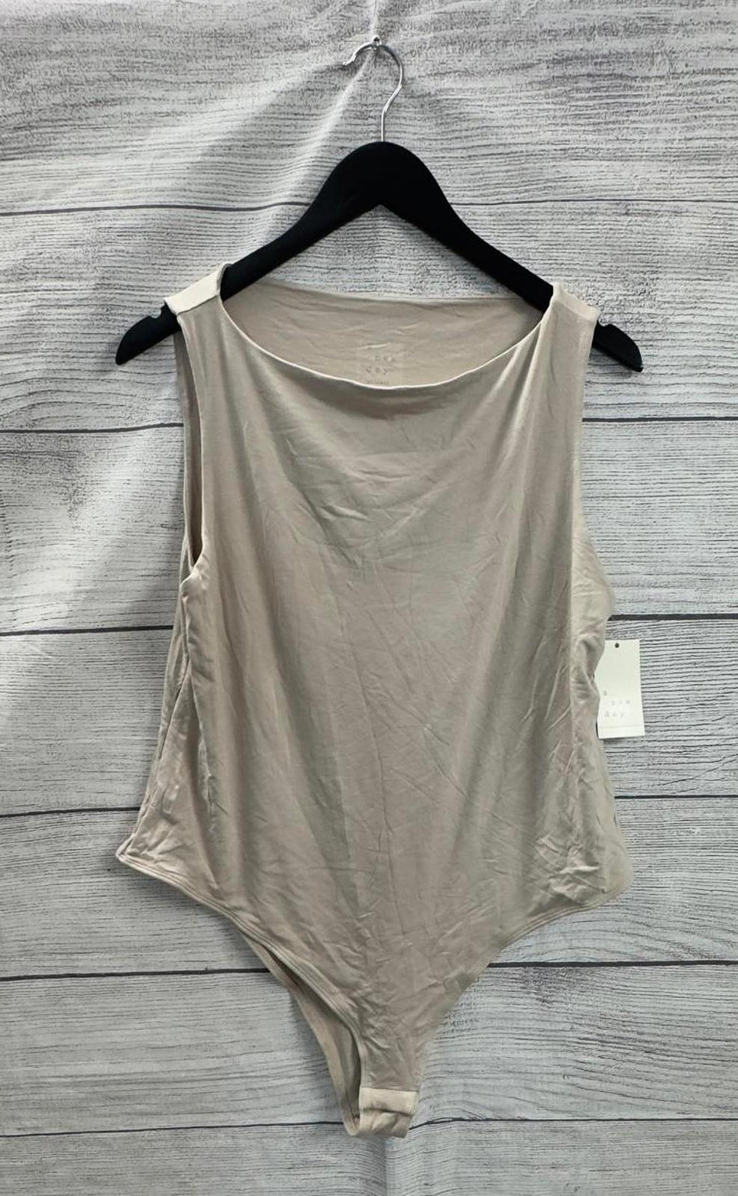 A New Day Double Lined Crew Neck Bodysuit Women Size XXL