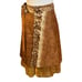 Earthbound Trading Silk Boho Wrap Skirt Brown Floral Paisley Reversible One Size